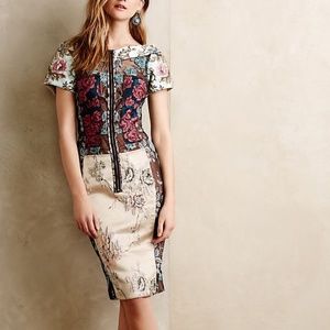 Anthropologie Byron Lars Pieced Brocade Dress